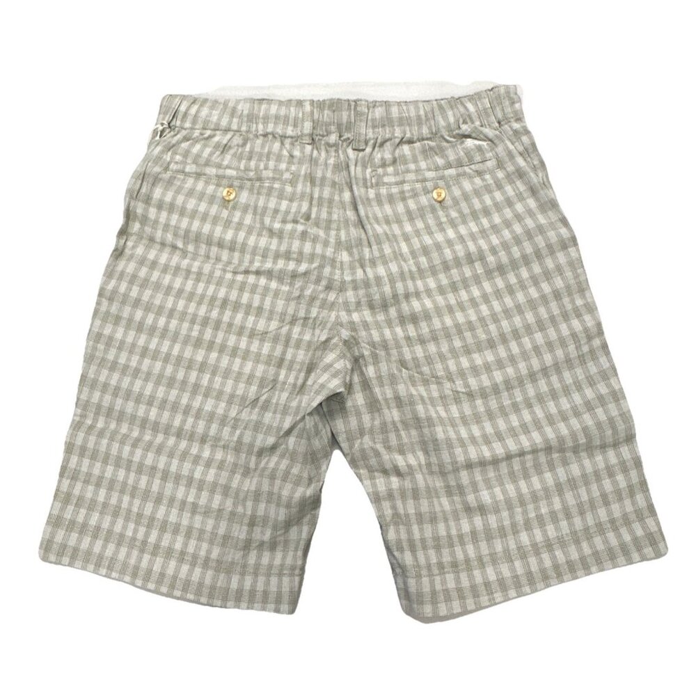 Tommy Bahama Sea Spray Check Linen Blend Stretch Shorts Men's Medium Twill - Picture 4 of 11